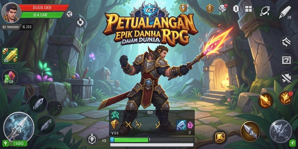 Tampilan gameplay menegangkan yang menggambarkan aksi seru dalam RPG.