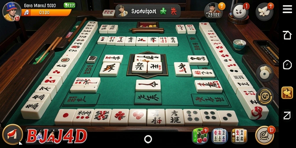 Tampilan gameplay menarik dari BAJAJ4D dengan elemen Mahjong.