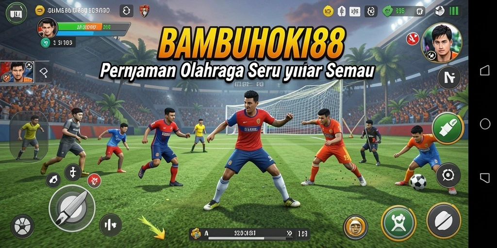 Gameplay BAMBUHOKI88 menampilkan aksi olahraga yang mendebarkan.