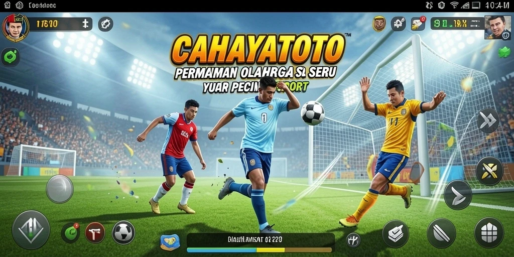 Tampilan gameplay CAHAYATOTO menunjukkan aksi seru dalam olahraga.