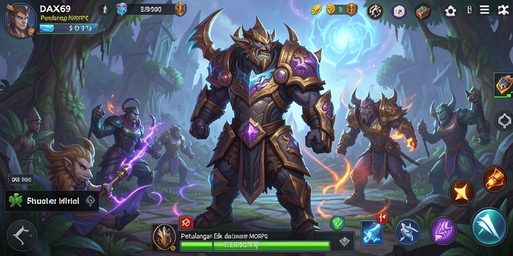 Tampilan gameplay DAX69 yang epik dan penuh aksi.
