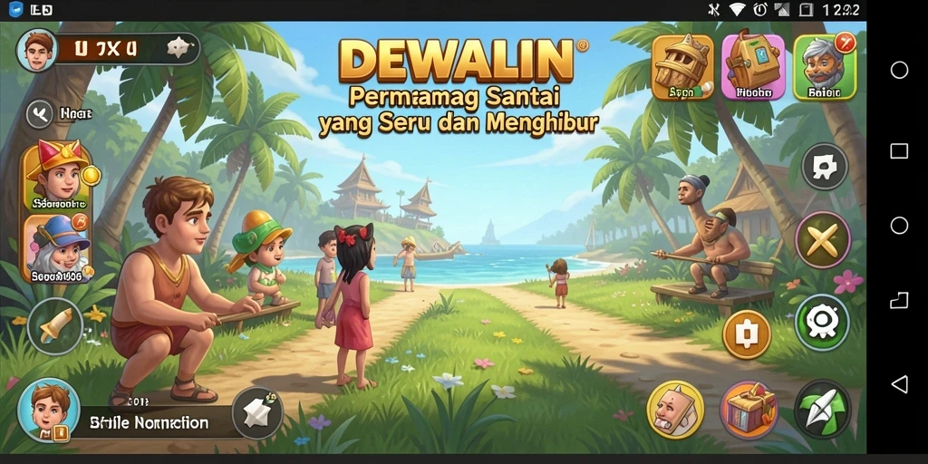 Tampilan gameplay seru dan penuh warna di DEWALIN.