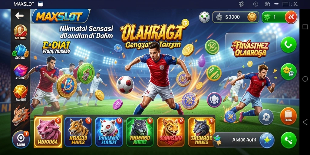 Tangkapan layar gameplay MAXSLOT yang menampilkan aksi olahraga mendebarkan.