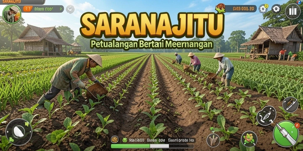 Tampilan screenshot gameplay SARANAJITU yang menarik dan interaktif.