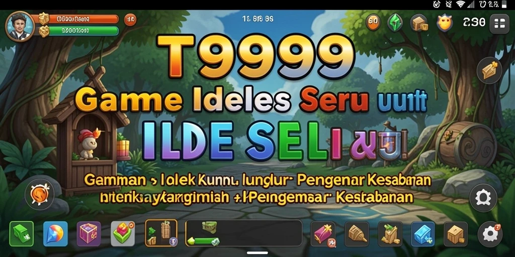 Tampilan gameplay T9999 yang menawan dan penuh warna.
